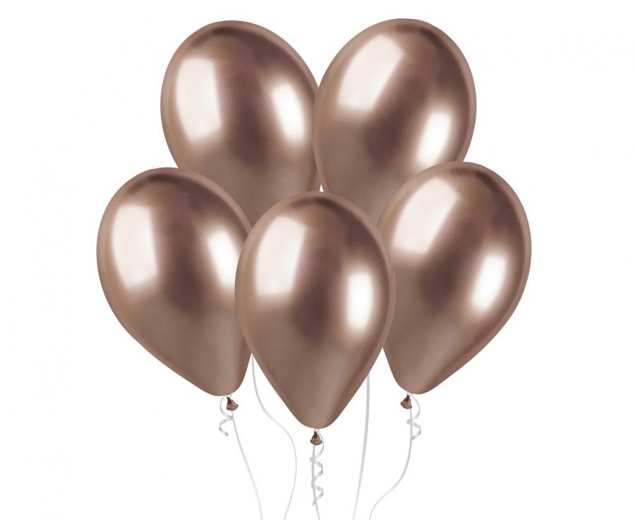 Balon Chromowany Różowo Złoty 12" 1 szt - obrazek 2