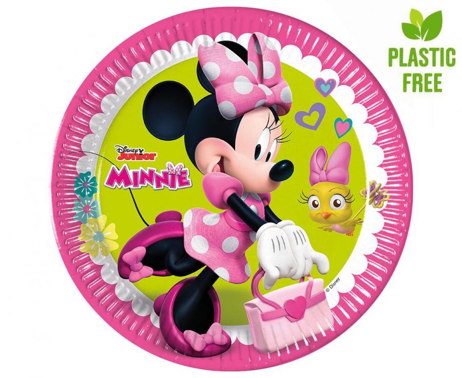 Talerzyki papierowe Minnie 23 cm 8 szt
