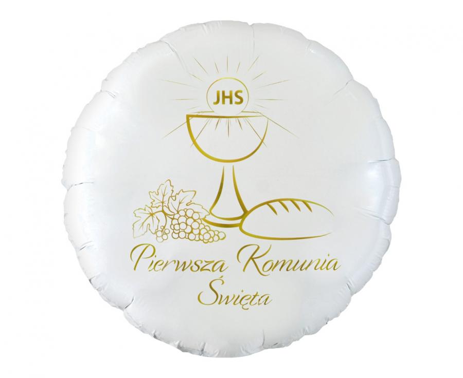 Balon foliowy Pierwsza Komunia Święta 45 cm