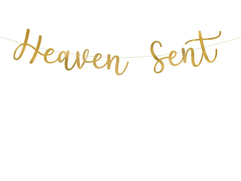 Baner Heaven Sent złoty 14,5x85 cm