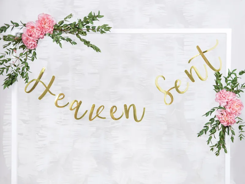 Baner Heaven Sent złoty 14,5x85 cm - obrazek 2
