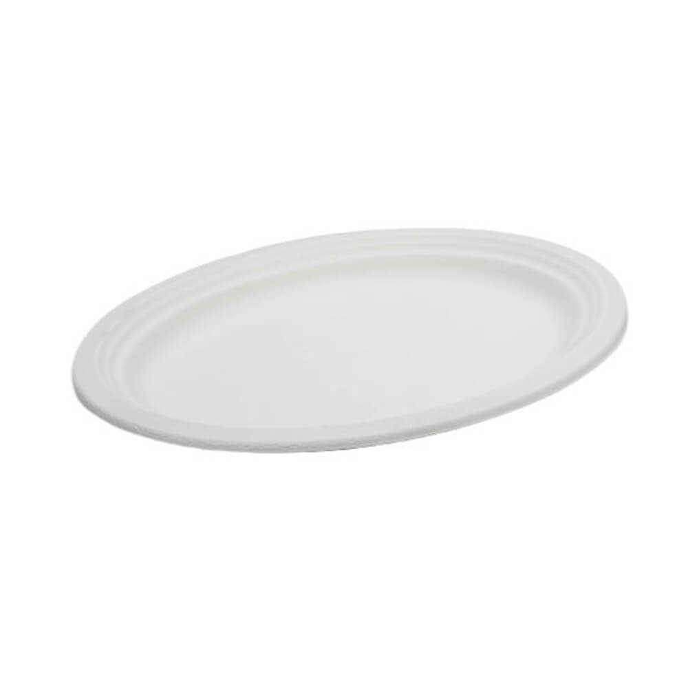 Talerze z pulpy oval 32 cm 50 szt