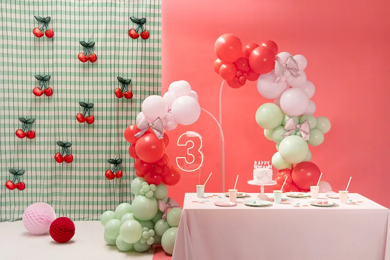 Balony do girland kokardki różowe 5 szt - obrazek 3