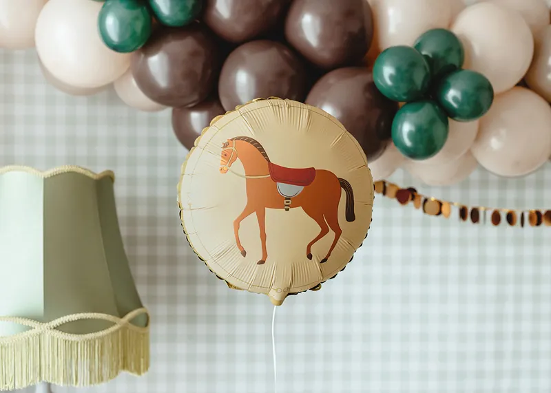 Balon foliowy okrągły Koń 18" - obrazek 2